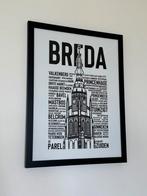 Schilderij poster Breda in zwarte lijst, Ophalen, Zo goed als nieuw