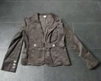Miss Etam jasje grijs bruin babyrib blazer maat 42 44, Bruin, Maat 42/44 (L), Ophalen of Verzenden, Jasje