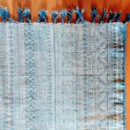 Blauw/wit katoen vloerkleed Sissy Boy kelim 140 x 200 cm, Huis en Inrichting, Ophalen, Gebruikt, 100 tot 150 cm, Sissy Boy