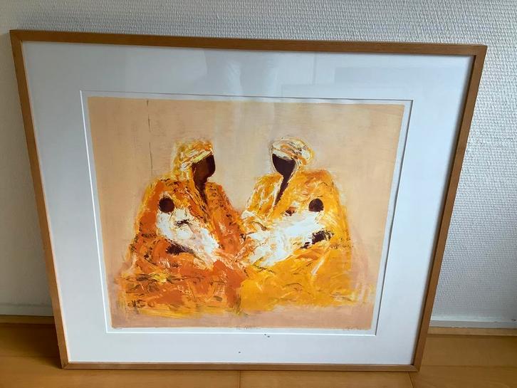 Wil Willemsen Les Mammas zeefdruk, Antiek en Kunst, Kunst | Litho's en Zeefdrukken, Ophalen of Verzenden