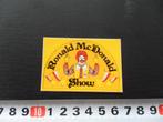 sticker ronald mcdonald show strip clown mcdonald's *, Ophalen, Zo goed als nieuw