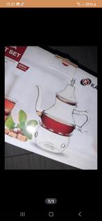 Glazen theepot met houder nieuw, Huis en Inrichting, Keuken | Potten en Pannen, Ophalen, Nieuw, Glas, Pot, Bus of Blik