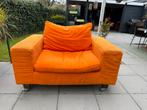 Oranje Loveseat, Ophalen, Tweepersoons, 75 tot 100 cm, Zo goed als nieuw