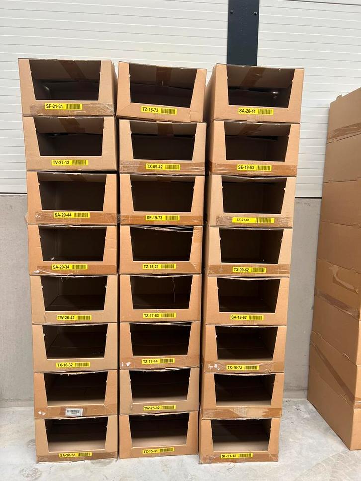 Magazijnbakken / Stellingbakken - Partij Gebruikt, Doe-het-zelf en Verbouw, Kratten en Dozen, Ophalen of Verzenden