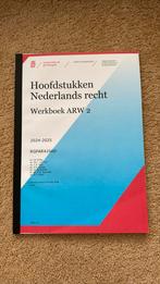 Hoofdstukken Nederlands recht (ARW) werkboek, Ophalen of Verzenden, Nieuw