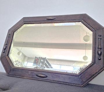 antieke verweerde spiegel art deco brocante shabby chique beschikbaar voor biedingen