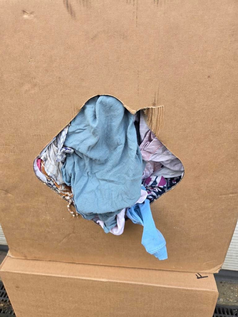 Doos Tricot Poetslappen - 9 Kilo, Overige kleuren, Nieuw, Ophalen of Verzenden, Katoen