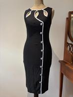 Vintage Retro zwarte jurk jaren 50' 60' mt s, Kleding | Dames, Voodoo Vixen, Zwart, Ophalen of Verzenden, Zo goed als nieuw