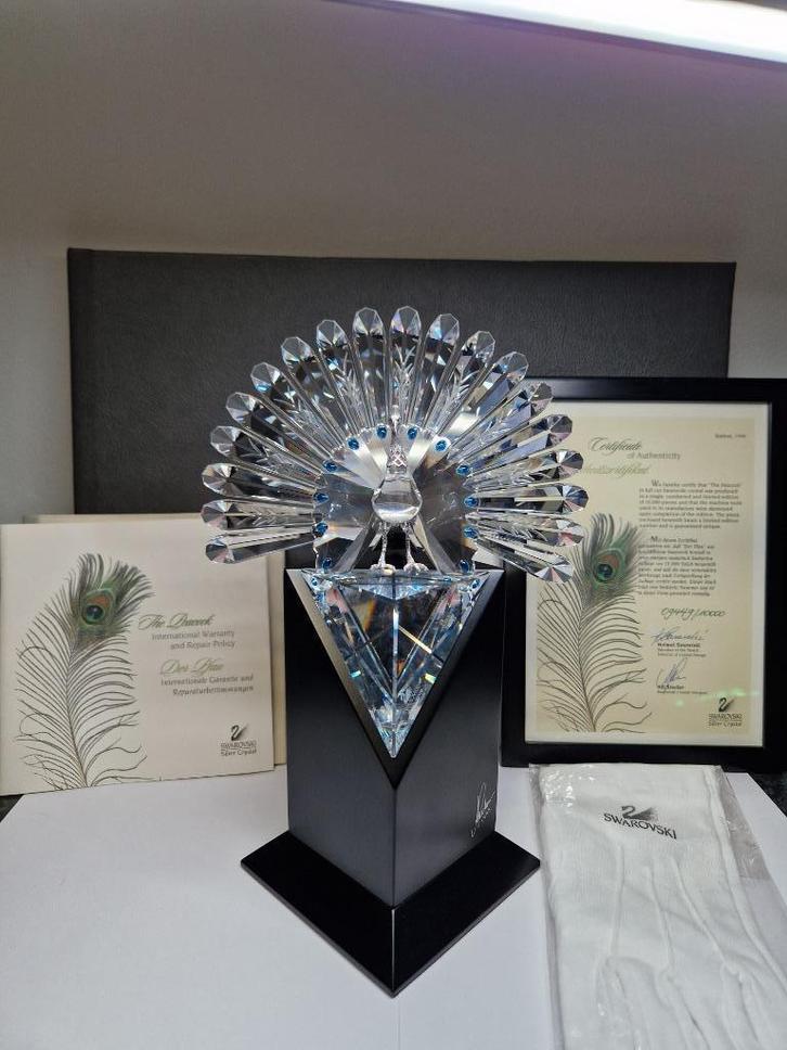 Swarovski Beeldje Pauw Gelimiteerde editie uit 1998 Kristal, Verzamelen, Swarovski, Zo goed als nieuw, Figuurtje, Ophalen