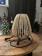 Rieten tafellamp, Huis en Inrichting, Lampen | Tafellampen, Ophalen, Zo goed als nieuw, Overige materialen, Minder dan 50 cm