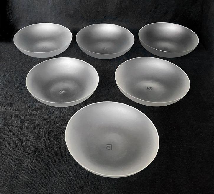 1930 6 ANDRIES COPIER LENTO KOMMETJES SCHAALTJES GESATINEERD, Antiek en Kunst, Antiek | Glas en Kristal, Verzenden