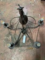 Vintage Metalen Kroonluchter 5 Armen, Ophalen, Gebruikt, Metaal