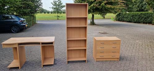 Tienerkamer meubels: bureau, kast, boekenkast, Huis en Inrichting, Kasten | Boekenkasten, Gebruikt, 50 tot 100 cm, 150 tot 200 cm