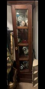 Vitrine 48 cm breed 34 diep 184 vm hoog Mist 1 zij glas, Huis en Inrichting, Kasten | Vitrinekasten, Ophalen, Minder dan 50 cm