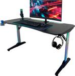 Gaming Bureau Qware Fremont RGB Aluminium (Carbon, 147 cm, Huis en Inrichting, Bureaus, Ophalen of Verzenden, Zo goed als nieuw