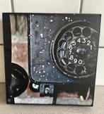 Bakeliet telefoon prent op hout lijst Kluijfhout, Ophalen of Verzenden