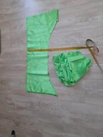 Rest stukjes Glans Satijnen stof - Lindegroen, Hobby en Vrije tijd, Stoffen en Lappen, Overige kleuren, 120 cm of meer, Nieuw