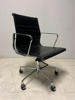 Elite Bureaustoelen -Zwart Leer -6 Stuks -Eames stijl., Zwart, Ophalen of Verzenden, Zo goed als nieuw, Bureaustoel