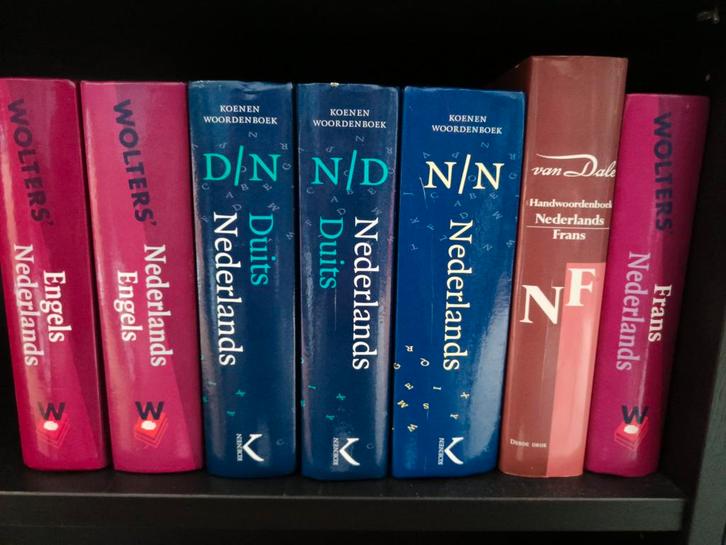 Woordenboek Collectie - Nederlands, Duits, Engels, Frans, Boeken, Woordenboeken, Gelezen, Nederlands, Overige uitgevers, Ophalen of Verzenden