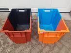 Plastic krat, stapelkrat, voorraad krat, 2 stuks, 40 tot 60 cm, 50 tot 75 cm, Ophalen of Verzenden, Zo goed als nieuw