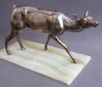 Om 1900-1920 Art Deco Jugendstil Brons Beeld Ree Reebok Hert, Antiek en Kunst, Ophalen of Verzenden