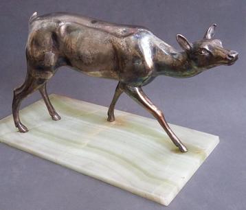 Om 1900 - 1920 Art Deco Jugendstill Brons Beeld Ree Reebok beschikbaar voor biedingen