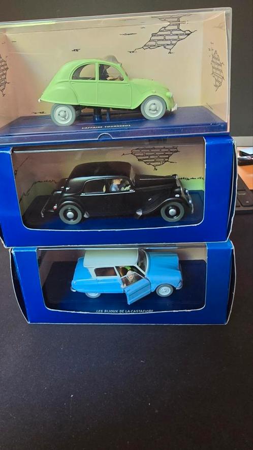 3x Kuifje auto's. 2x comp met omverpakking en certificaat, Hobby en Vrije tijd, Modelauto's | 1:43, Nieuw, Auto, Ophalen of Verzenden