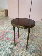 Mooie hollywood regency bijzettafel / vintage, Huis en Inrichting, Minder dan 45 cm, Minder dan 55 cm, Rond, Ophalen of Verzenden