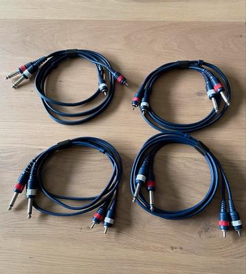 DAP audio kabel 2x jack 6,3 mono naar 2x tulp / rca