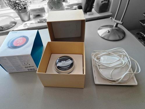 Nest Thermostaat V3 RVS compleet m heatlink Google 100%, Audio, Tv en Foto, Videobewaking, Zo goed als nieuw, Ophalen