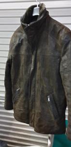 Herenjas van bruin leer,  merk Douglas met drukknopen en rit, Kleding | Heren, Overige Herenkleding, Ophalen of Verzenden, 'T Olde Gre-j