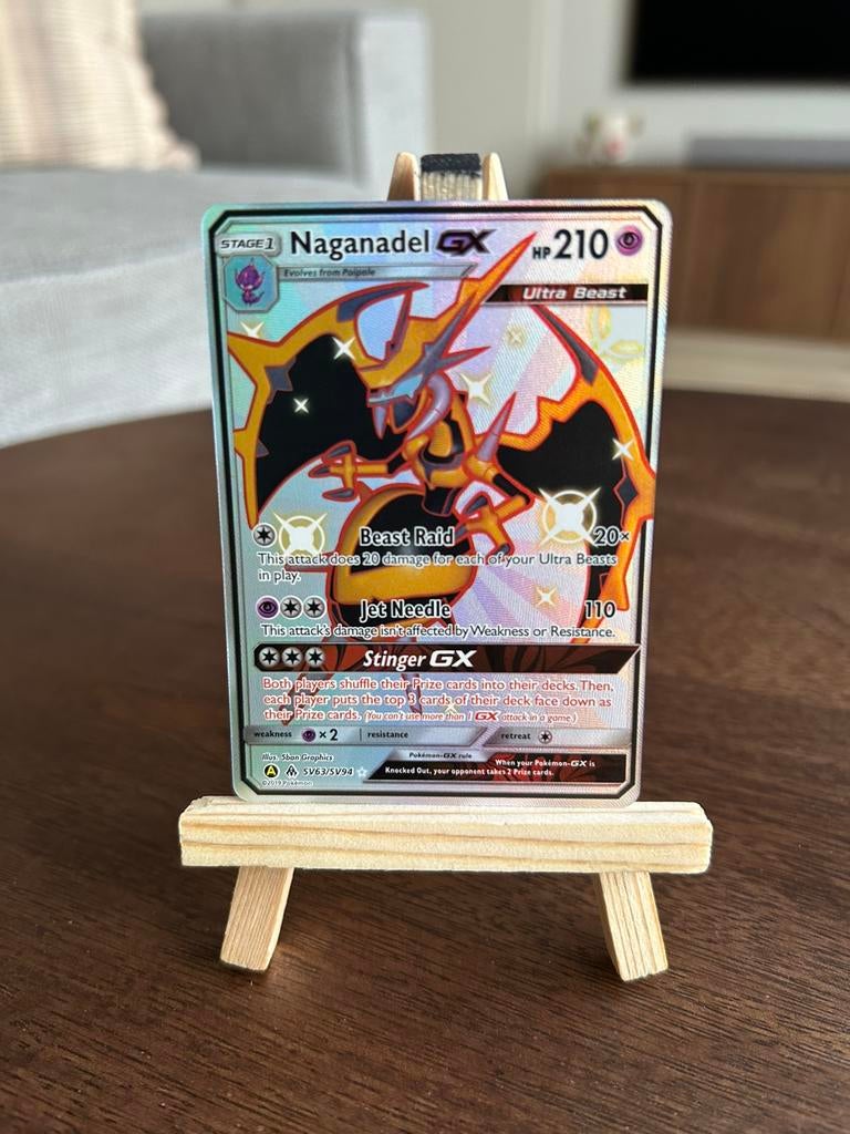 Naganadel GX #SV63 - Pokemon Hidden Fates, Ophalen of Verzenden, Zo goed als nieuw