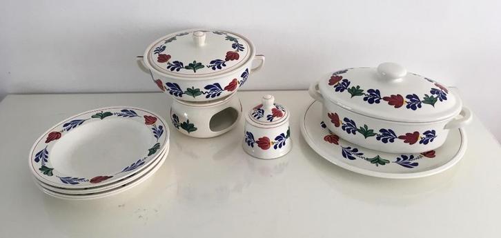 Origineel Boerenbont servies, Huis en Inrichting, Keuken | Servies, Gebruikt, Schaal of Schalen, Boerenbont, Aardewerk, Ophalen of Verzenden