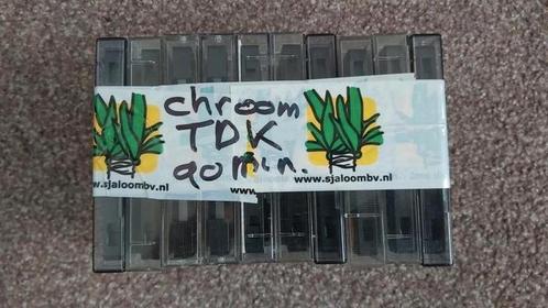 Cassettebandjes chroom 90 minuten 10 stuks TDK geen hoesje, Cd's en Dvd's, Cassettebandjes, Gebruikt, Voorbespeeld, Overige genres