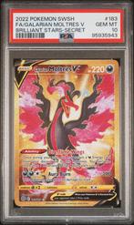 Pokemon Galarian Moltres V #183 PSA10   Brilliant Stars, Hobby en Vrije tijd, Ophalen of Verzenden, Nieuw, Losse kaart, Foil