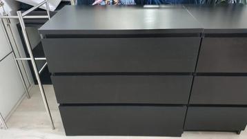 Ikea MALM ladekast zwartbruin zgan - afbeelding 1