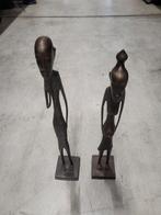 Afrikaanse bronzen beelden set, Antiek en Kunst, Ophalen of Verzenden