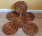 6 birma rieten rotan onderborden borden, Ophalen of Verzenden, Zo goed als nieuw, Bord
