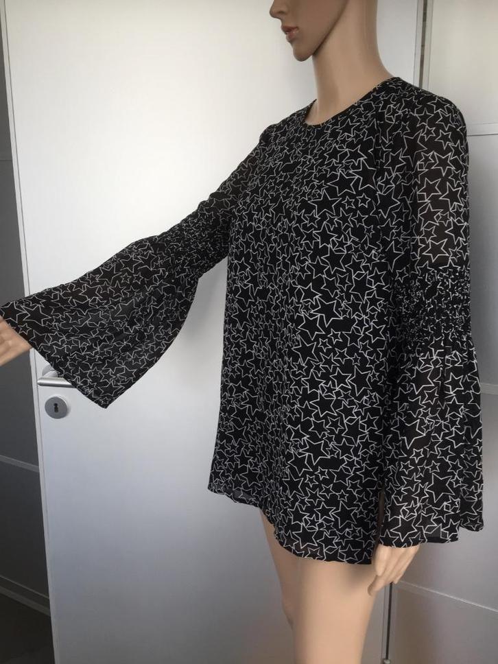 D403 Michael Kors Maat XS/S=34/36 tuniek blouse zwart/wit, Kleding | Dames, Blouses en Tunieken, Zo goed als nieuw, Maat 36 (S)