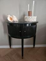 Halve maan tafeltje zwart, Huis en Inrichting, Ophalen, Minder dan 55 cm, Gebruikt, Rond