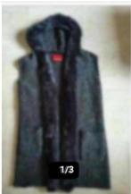 Dames vest met bont Laura di Sarpi mtL grijs, Maat 42/44 (L), Ophalen of Verzenden, Zo goed als nieuw, Grijs