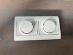 Dubbele dimmer Drespa 60-400W met wandplaat en draaiknoppen, Ophalen of Verzenden, Gebruikt, Schakelaar