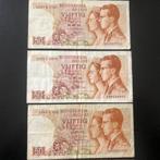 3 x 50 frank biljetten Belgie, Postzegels en Munten, Bankbiljetten | België, Setje, Ophalen of Verzenden