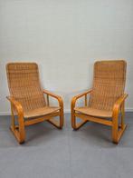 Vintage Ikea fauteuils riet. Yngve Ekström, Öland. Per stuk:, Huis en Inrichting, Ophalen, ., ., .