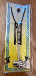Ketting met bijl/ leeuw/ Viking/ Ridder, Ophalen of Verzenden, Zo goed als nieuw, Zwart, Met hanger