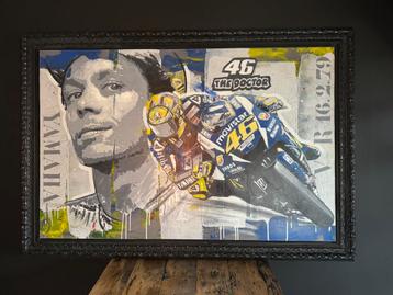 Schitterend Schilderij acryl op canvas Valentino Rossi beschikbaar voor biedingen