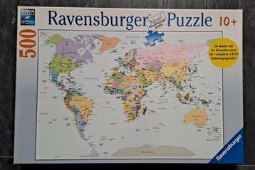 Ravensburger Wereldkaart Puzzel 500 stukjes, ZGAN beschikbaar voor biedingen