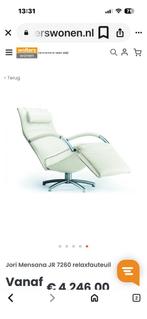 Jori design relax fauteuil  zwart incl nekrol, Ophalen, Design, Leer, Zo goed als nieuw