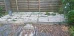 Gratis mooie grindtegels en boordsteen, Tuin en Terras, Tegels en Klinkers, Ophalen, Gebruikt, 10 m² of meer, Beton