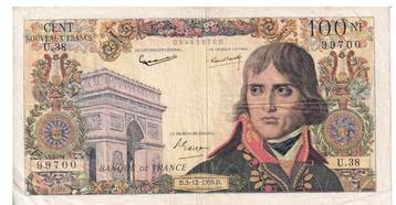 Frankrijk 100 Nouveaux Franc 1959 Napoleon - Zeldzaam biljet beschikbaar voor biedingen